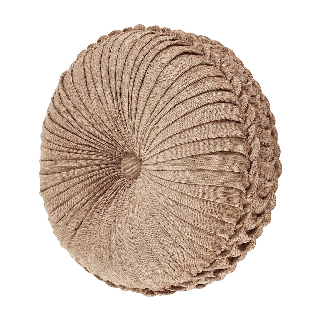 J. Queen New York Luciana Tufted Round Decorative Throw Pillow