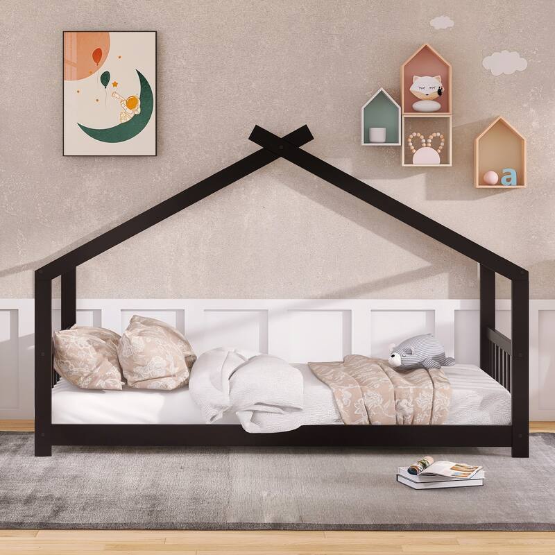 Pine House Platform Bed with Headboard & Footboard