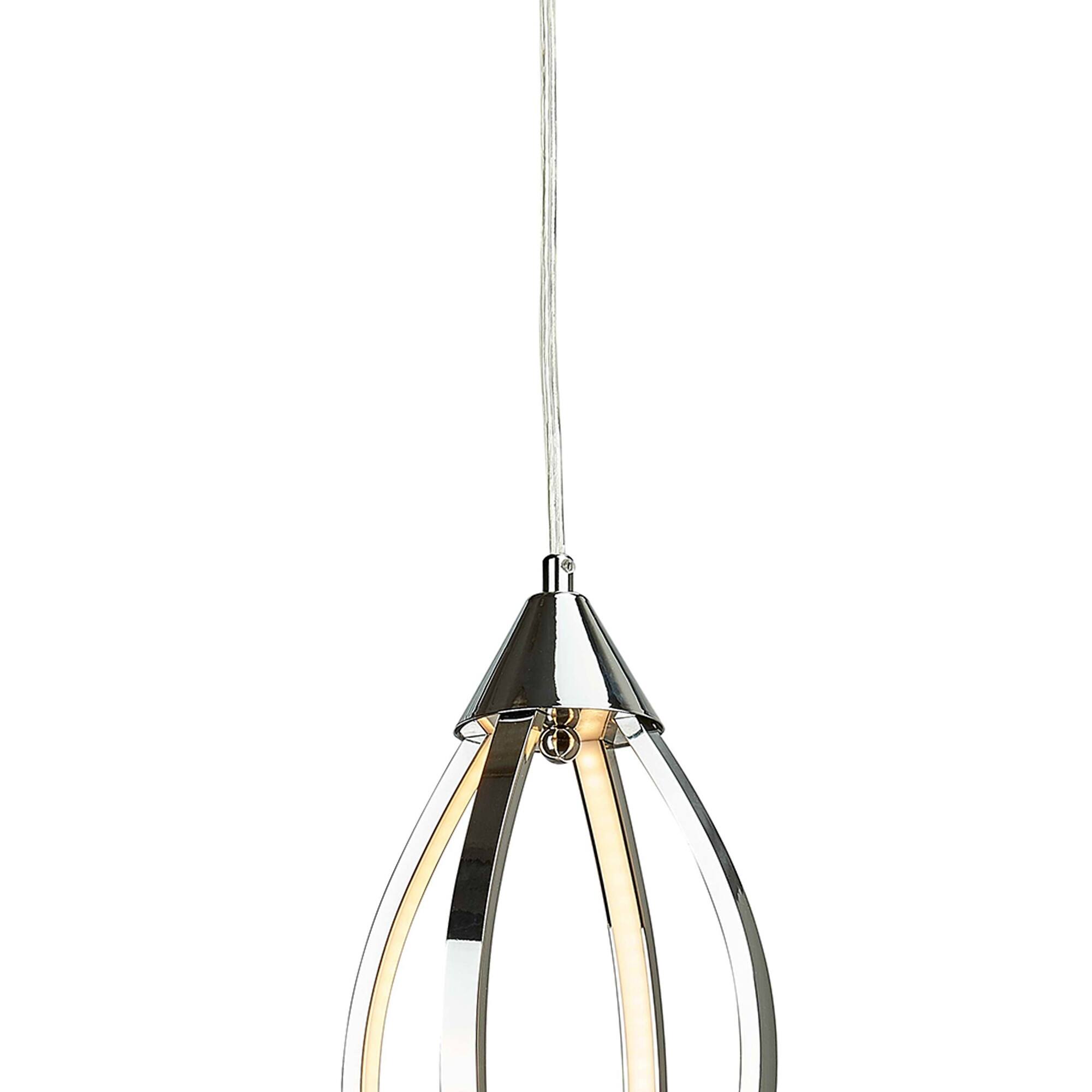 4 Light LED Array Pendant, Curved inward design - Chrome - Bed Bath ...