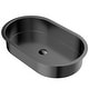preview thumbnail 1 of 6, Karran Cinox Stainless Steel Oval Undermount Sink Gunmetal Grey
