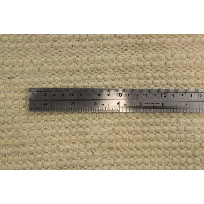 Hand Knotted Oriental 100% Wool Carpet Modern Geometric Beige & Ivories Modern Gotti Design Area Rug - 3' 0'' X 2' 0''