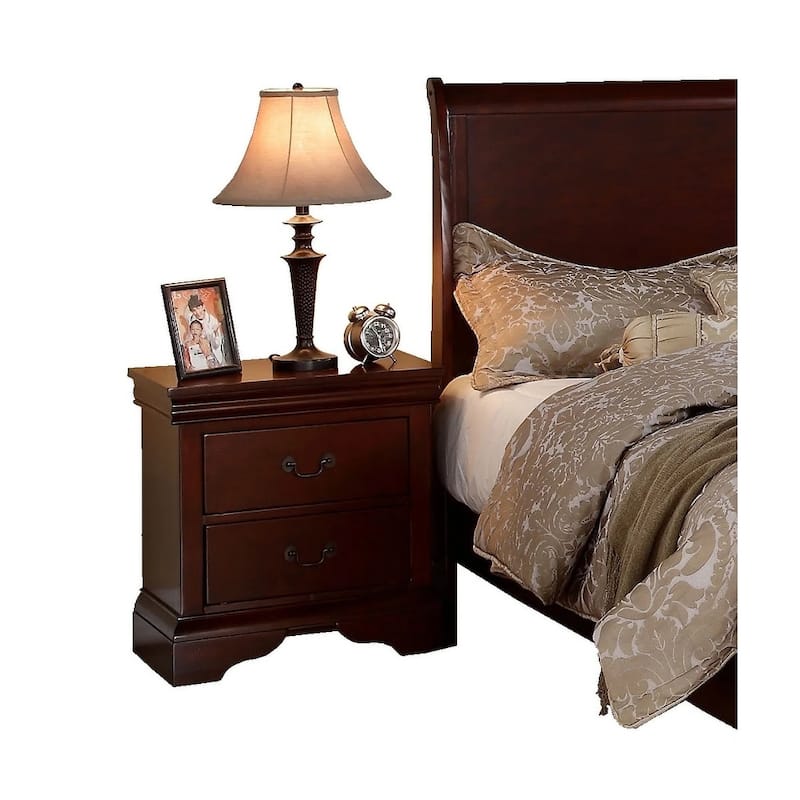 Contemporary Bedroom Furniture Nightstand 2 x Drawers Bed Side Table Pine wood
