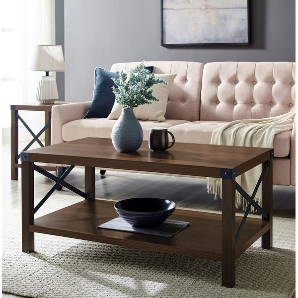 The Gray Barn Kujawa Metal X Coffee Table. Opens flyout.