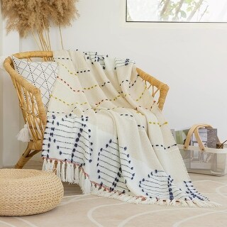 Boho handmade colorful throw blanket - Bed Bath & Beyond - 40875457