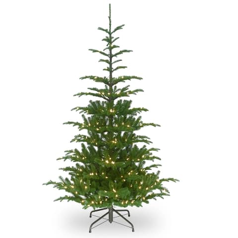 6.5 Pre-Lit Norwegian Spruce Artificial Christmas Tree - Clear Lights - 6.5 Foot