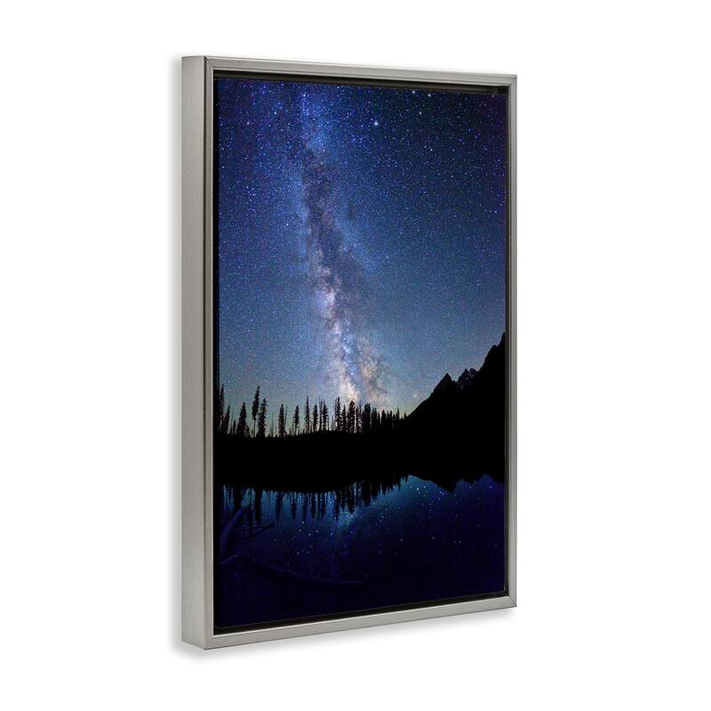 Stupell Nebula Reflection in Lake Framed Floater Canvas Wall Art Design By Royce Bair