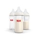 preview thumbnail 1 of 5, Nuk Perfect Match 8oz Medium Flow 2-in-1 Natural + Anti Colic Bottle - 3-Pack - Clear