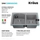 preview thumbnail 23 of 42, KRAUS Forteza Granite 33 inch 60/40 Undermount Drop-in Kitchen Sink