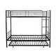 preview thumbnail 4 of 10, Elegant Full Over Full Metal Bunk Bed with Trundle