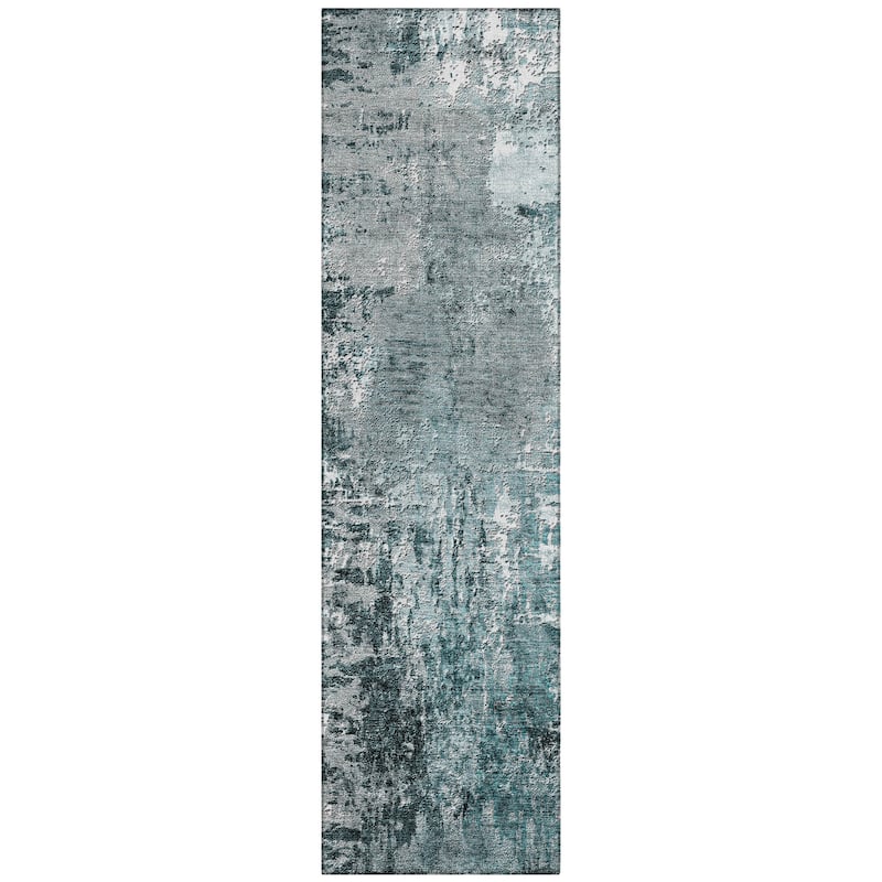 Machine Washable Indoor/ Outdoor Chantille Abstract Contemporry Rug