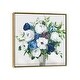 preview thumbnail 7 of 16, iCanvas "White-Blue Symphony" by Asia Jensen Framed Canvas Print Gold - 12x12