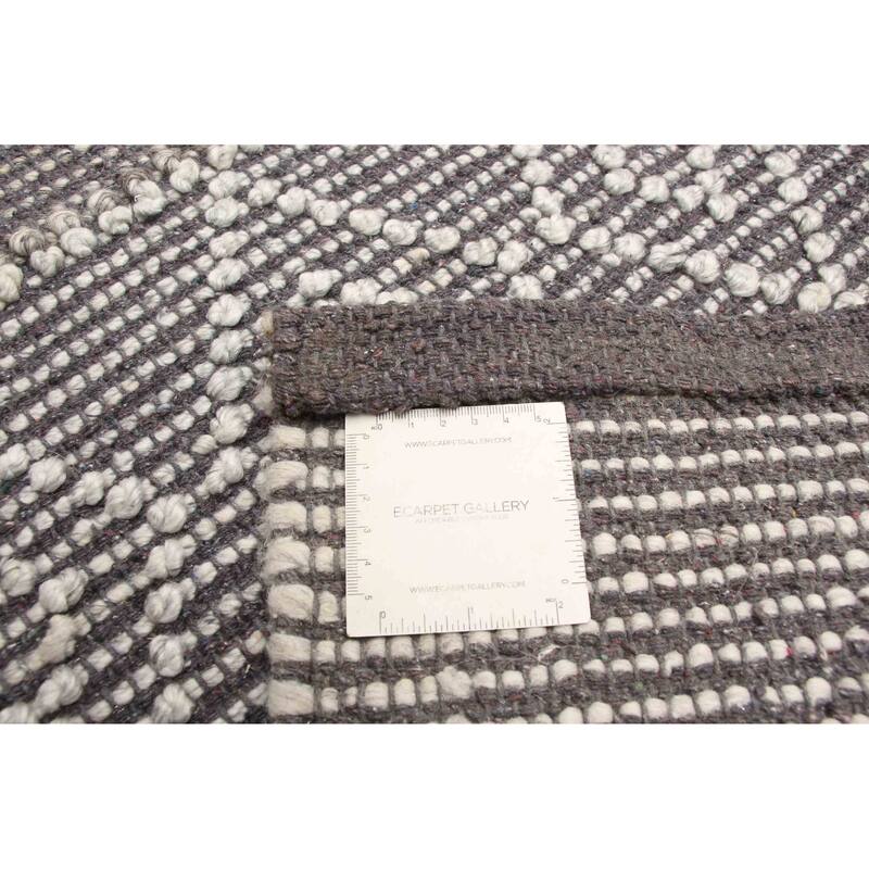 ECARPETGALLERY Braid weave Sienna Grey Wool Rug - 5'0 x 8'0