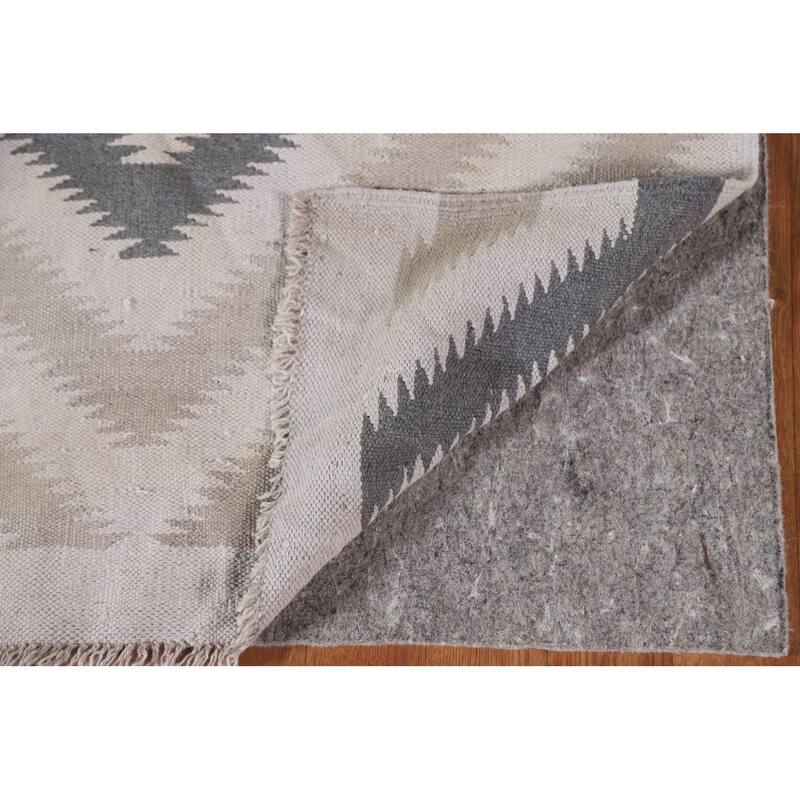 Reversible Kilim Accent Rug Flatweave Oriental Wool Carpet - 3'0"x 4'10"