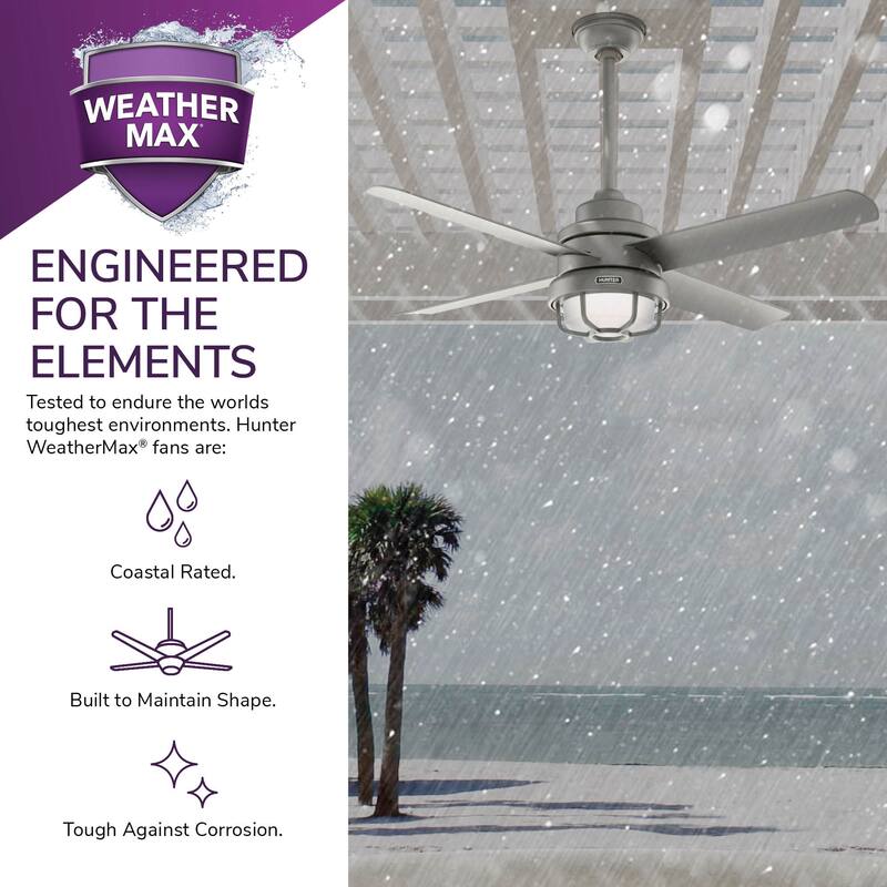 Hunter 54" Searow Outdoor Ceiling Fan with LED Light