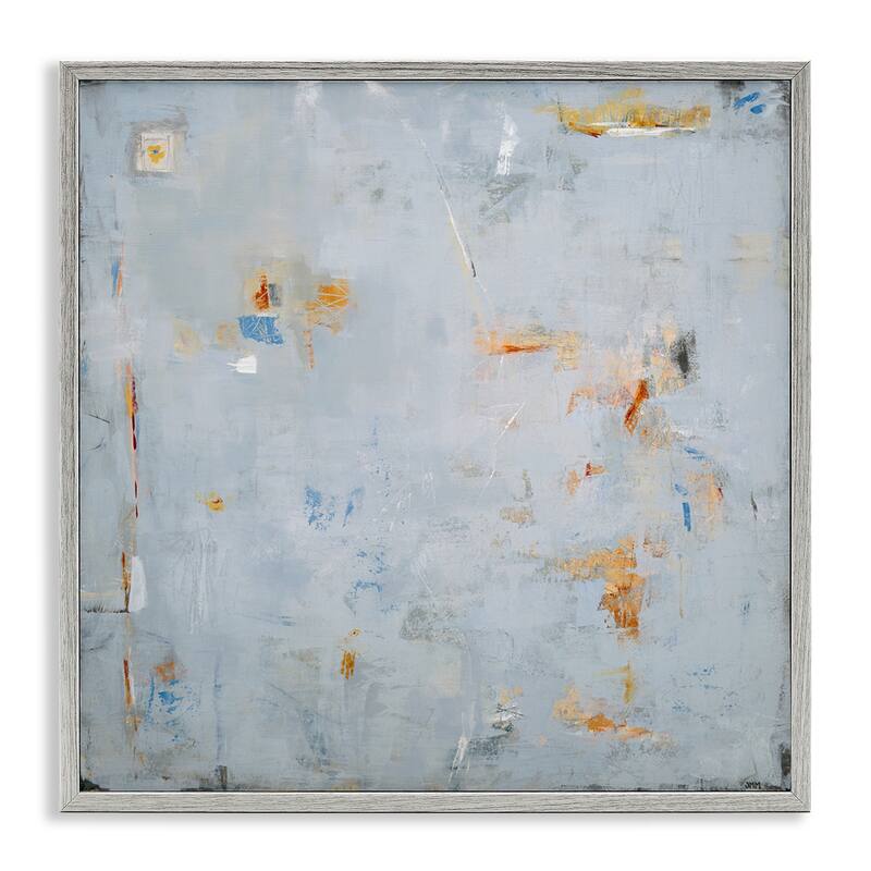 Stupell Abstract Grey & Accents Framed Giclee Art Design By Jodi Major - 24 x 24 - Grey