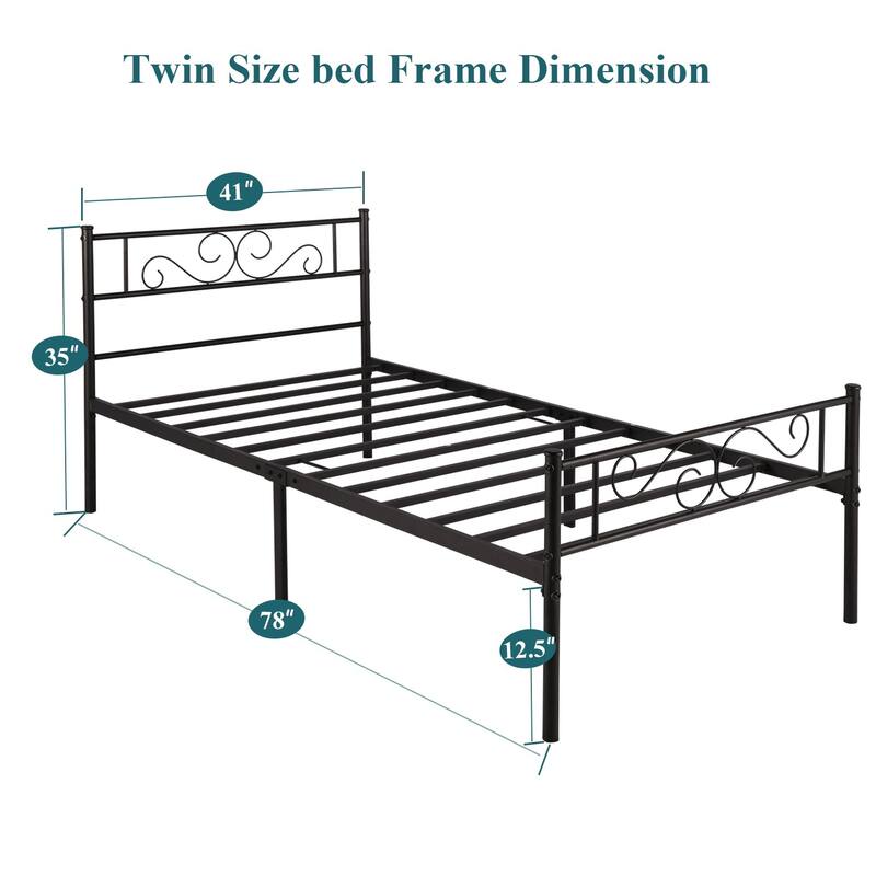Tamika 3-pieces Metal Bed Frame Tempered Glass Nightstands Set