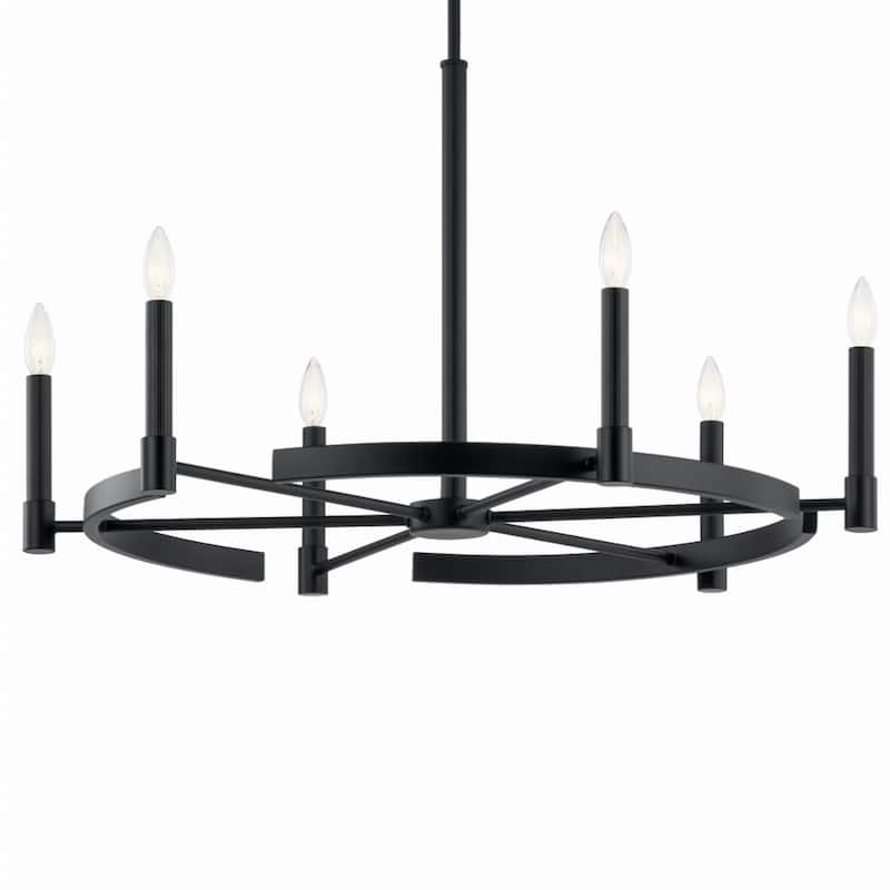 Kichler Tolani 6 Light Chandelier in Black