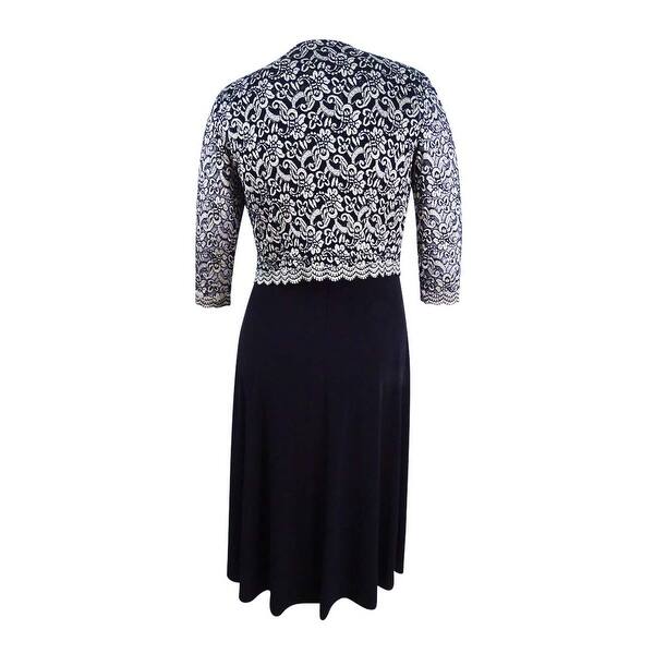 Shop Jessica Howard Women S Petite Midi Dress And Lace Jacket 4p