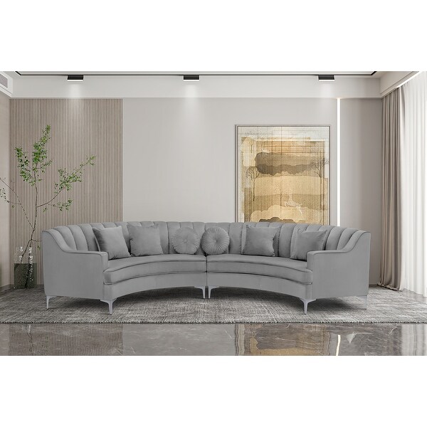 Curved Symmetrical Sectional sofa Velvet - Bed Bath & Beyond