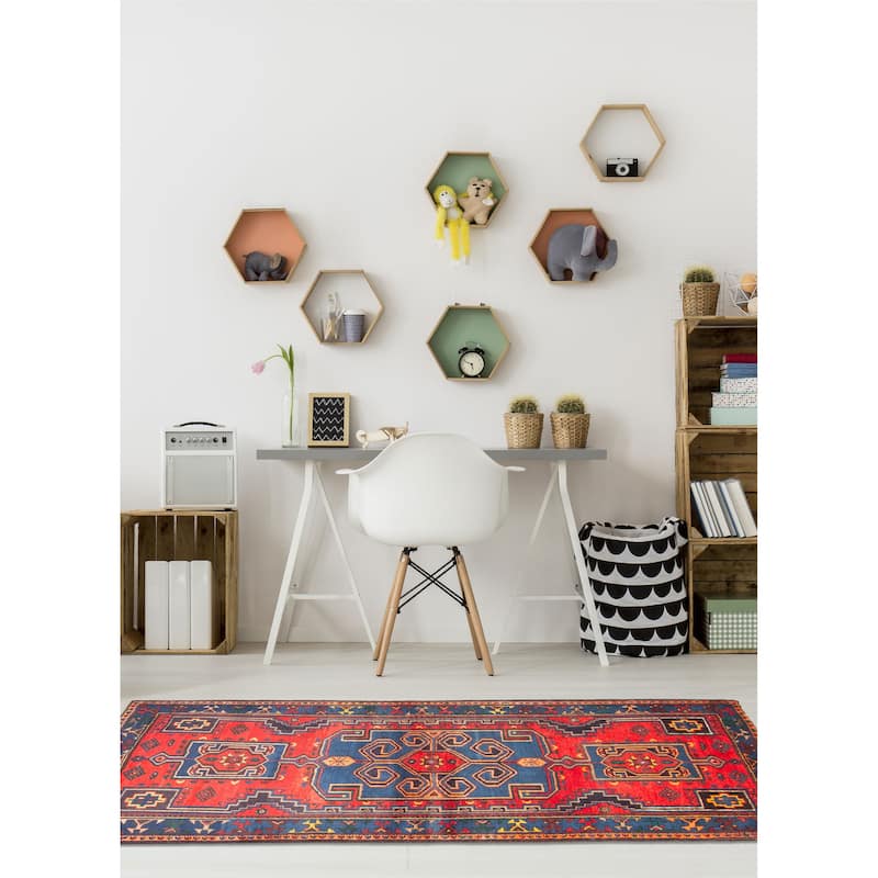 ECARPETGALLERY Hand-knotted Konya Anatolian Blue Wool Rug - 4'2 x 7'5