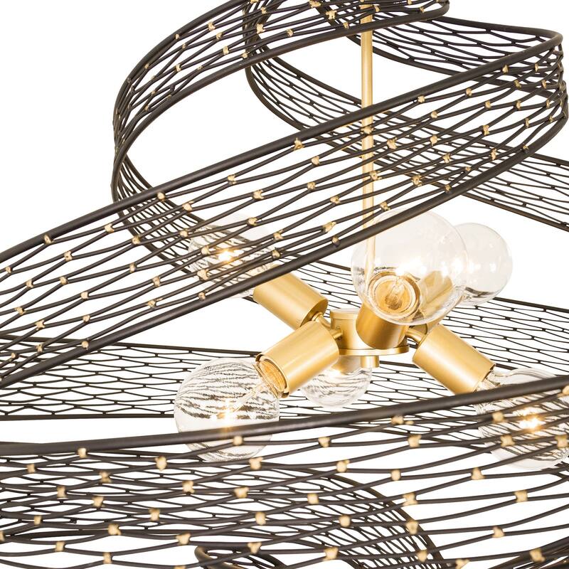 Varaluz Flow 6-Light Large Twist Pendant