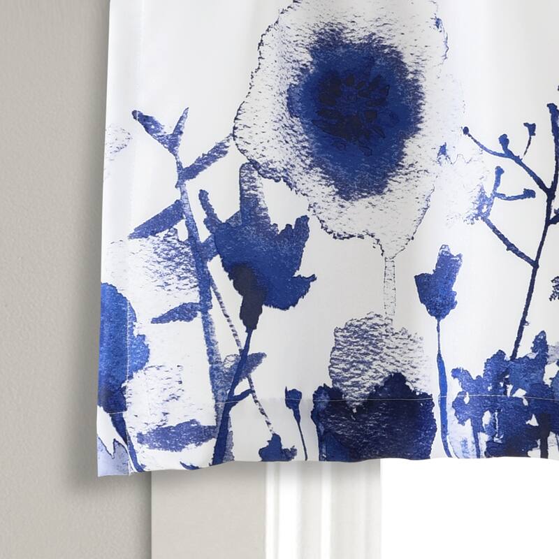 Lush Decor Zuri Flora Light Filtering Window Curtain Valance - 18" x 52"