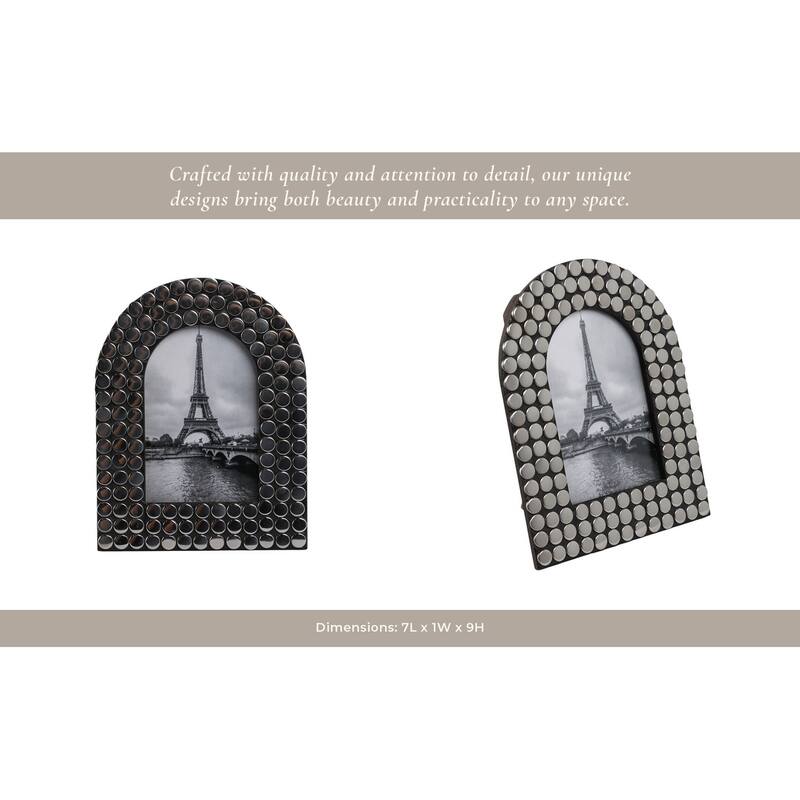Metal Glass Contemporary Modern Arched Design Picture Frame