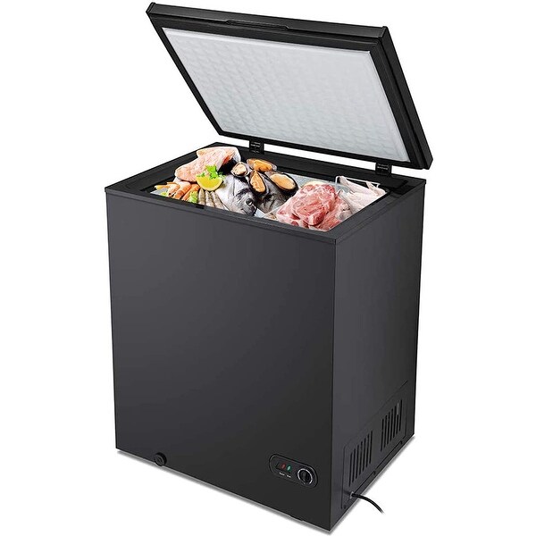 5.0 Cubic Feet Chest Freezer with Removable Basket Free White