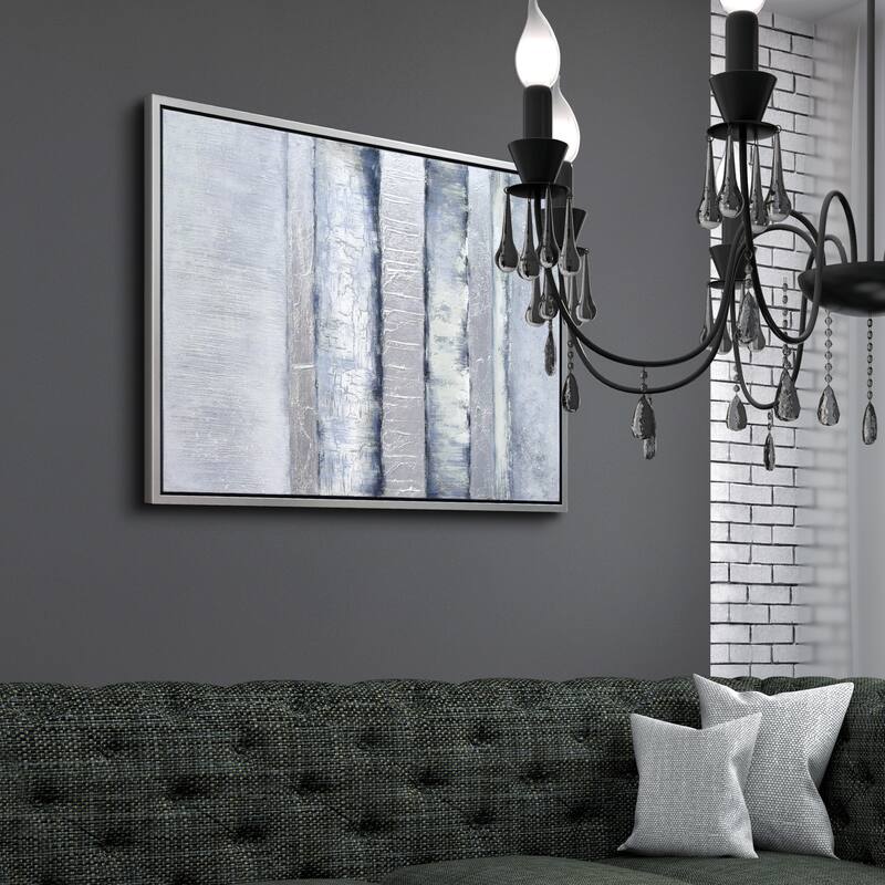 Winter Steps Textured Metallic Hand Painted Framed Wall Art by Martin Edwards