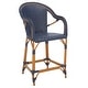 preview thumbnail 61 of 68, SAFAVIEH California Outdoor Bistro 26-inch Counter Stool with Arms - 23" W x 26" D x 43" H Navy