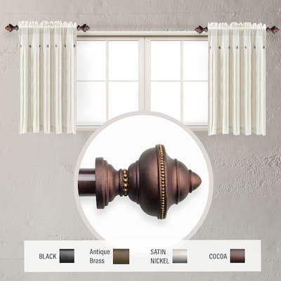 InStyleDesign Manor 5/8 inch dia. Side Curtain Rod 12-20 inch long (Set of 2)