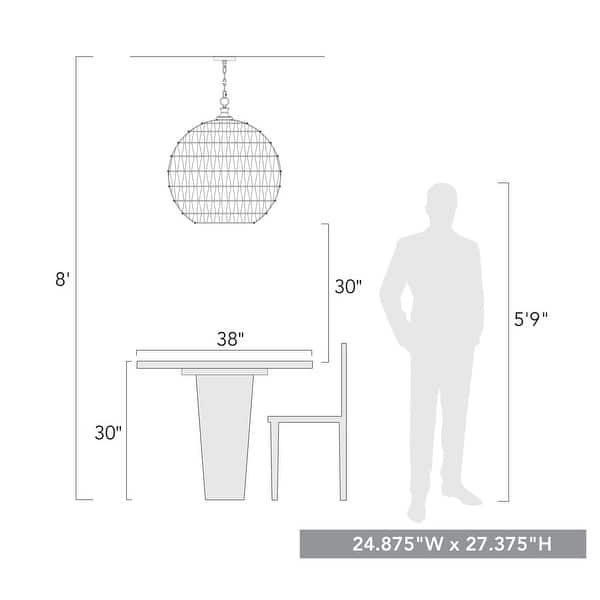 dimension image slide 0 of 4, Golden Lighting Florence 5-light Pendant in Matte Black