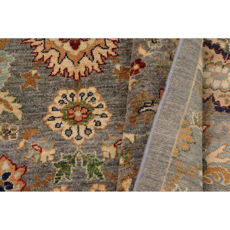 Shabby Chic Ziegler Rozanne Gray Brown Hand-knotted Wool Rug - 9'0" x 11'5"