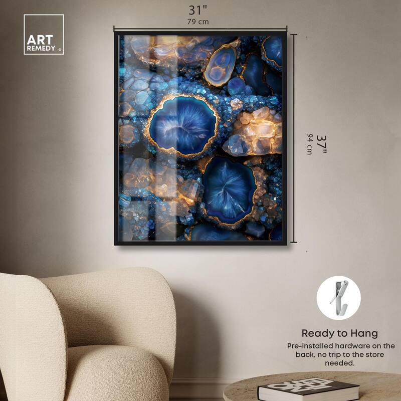 Oceanic Gold Sparkle Shadowbox by Art Remedy