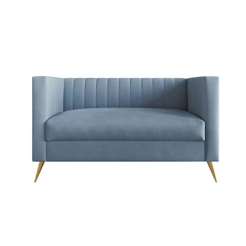 Clayfell Weiss Velvet Square Arm Chair/ Loveseat/ Sofa