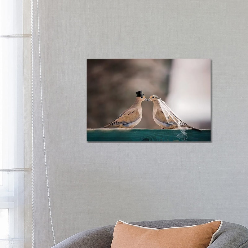 iCanvas "Mourning Dove Wedding" by Karen Burke Canvas Print - 18x26x1.5
