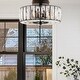 preview thumbnail 3 of 9, River of Goods Crystalline Oil Rubbed Bronze and Crystal 11.25-inch Semi-Flush Mount Ceiling Light - 11.5" x 11.5" x 6.375"