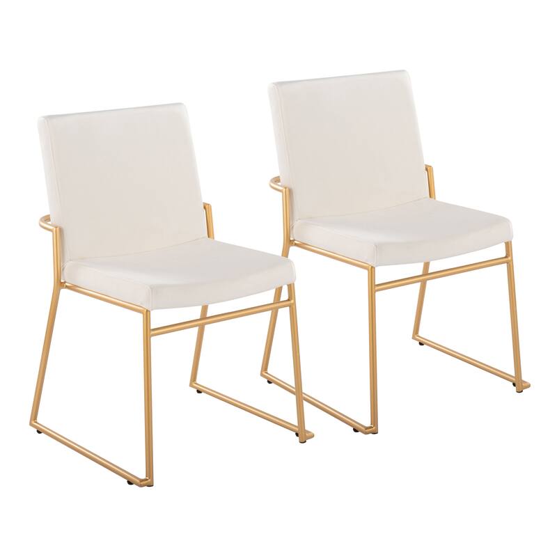 Silver Orchid Jayci Gold Metal Dining Chair (Set of 2)