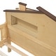 preview thumbnail 9 of 56, Wood Platform Bed with House-shaped Headboard, LED and Built-in Storage