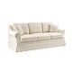 preview thumbnail 2 of 15, Ignacia 88"W Farmhouse Linen Down Blend Fill Sofa with Removable Slipcover and Solid Wood Legs by HULALA HOME