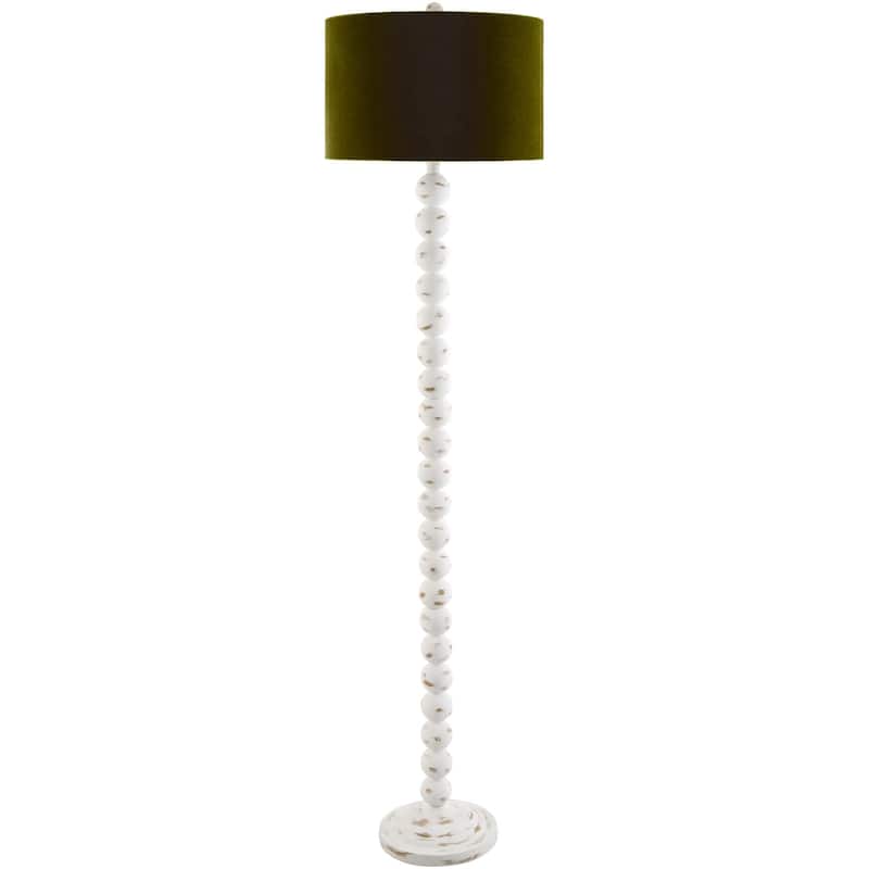 Livabliss Zelda Traditional Accent Floor Lamp - 67"H x 16"W x 16"D - Cream/Green