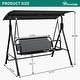 3 Person Metal Porch Swing with Canopy - Bed Bath & Beyond - 37511913