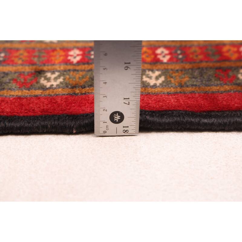 ECARPETGALLERY Hand-knotted Teimani Red Wool Rug - 6'9 x 9'5