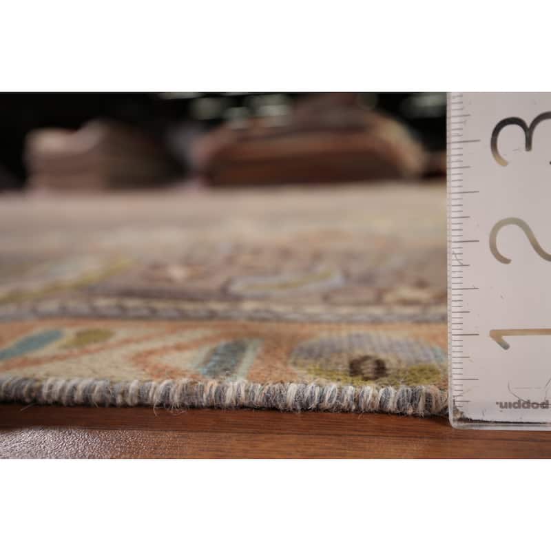 Over-Dyed Tabriz Persian Vintage Large Rug Hand-Knotted Wool Carpet - 9'8" x 13'2"