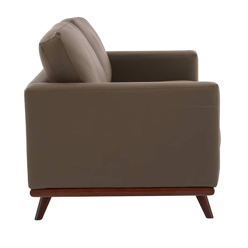Chester Modern Loveseat 2 Seater Sofa Couch in Leather or Mesh Upholstery With Birch Wood Base for Living Room Bedroom Office