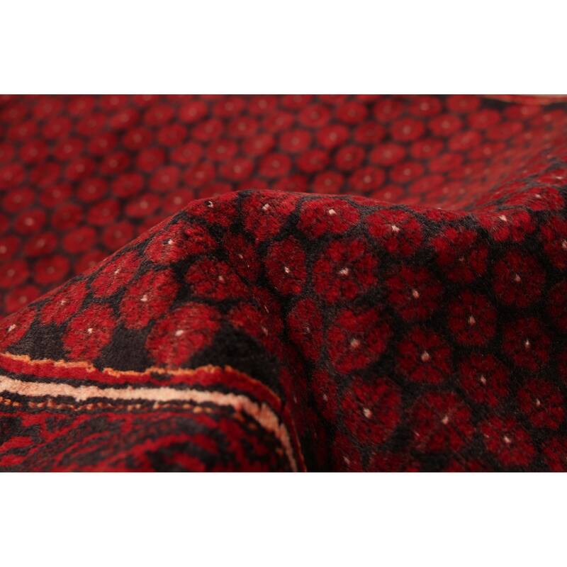 ECARPETGALLERY Hand-knotted Baluch Red Wool Rug - 3'4 x 6'2