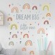 preview thumbnail 1 of 14, Walplus Colorful Rainbows Dream Big Kids Wall Stickers Nursery Décor Grey
