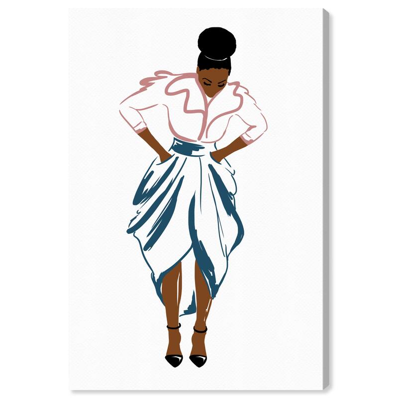 Wynwood Studio Fashion and Glam I Stand for Fashion Pink and Modern & Contemporary Wall Art Canvas Print