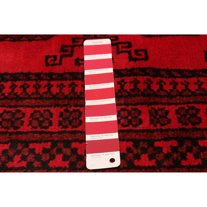 ECARPETGALLERY Hand-knotted Akhjah Red Wool Rug - 6'8 x 8'8