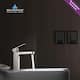Solid Brass Lead-free Single-handle High Arc Bathroom Faucet